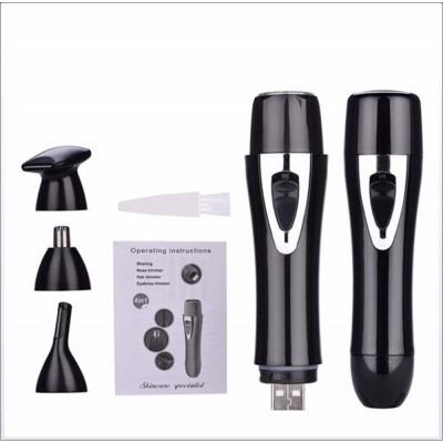 2 in 1 electric nose hair trimmer and electric chargeable shaver with USB